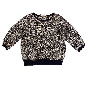 Jennifer Lopez Animal Print Pullover Womens Size Large Lightweight Workout